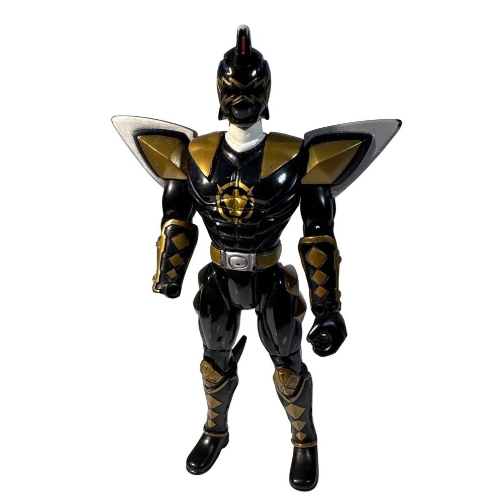 Bandai Power Rangers Black & Gold Action Figure 6 Inch Collectible Toy 2003 READ